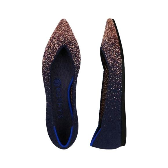 Rothy’s The Point Midnight Metallic Retired‎ Women’s Size 9 - Picture 2 of 9